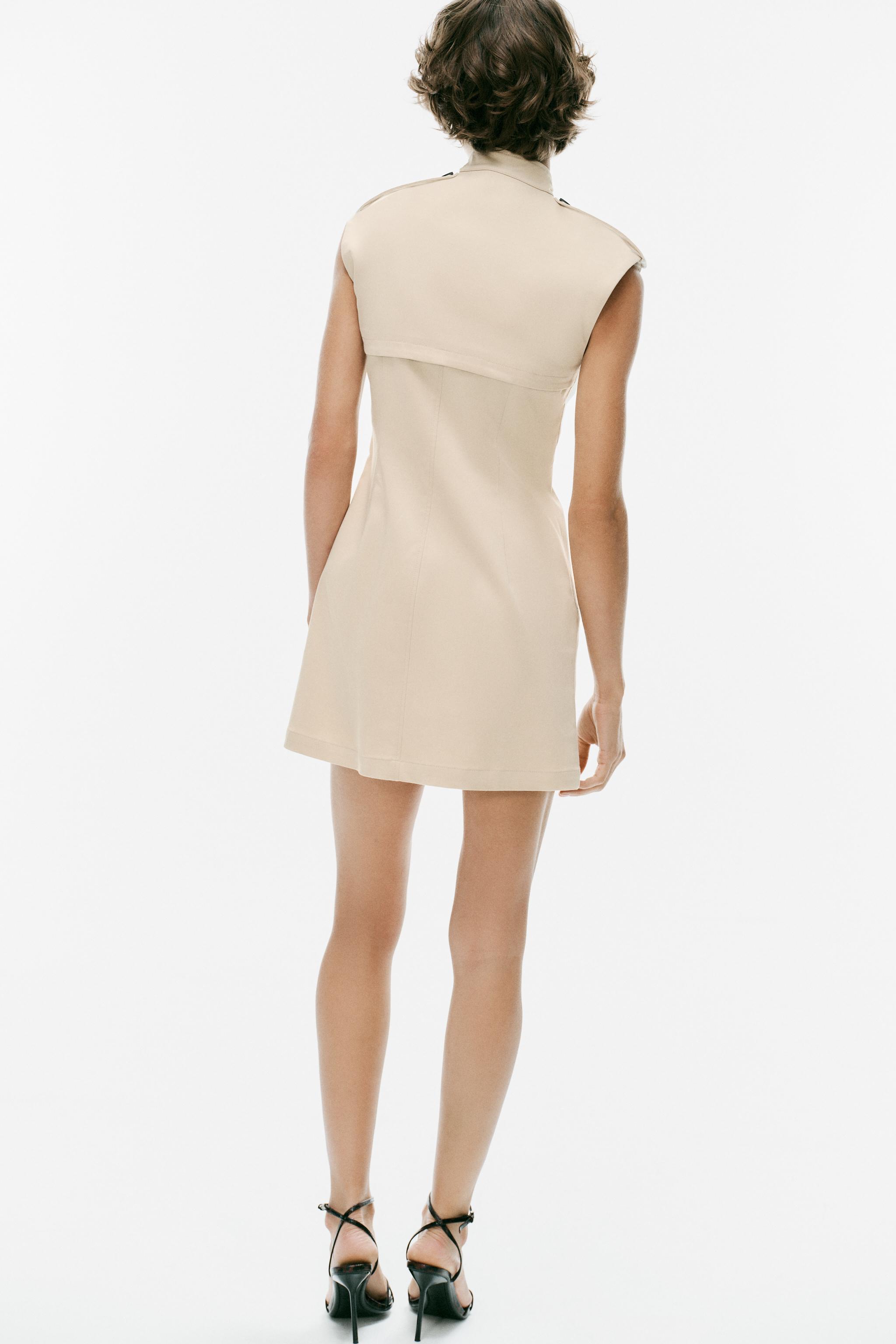 TRENCH MINI DRESS WITH SLIT